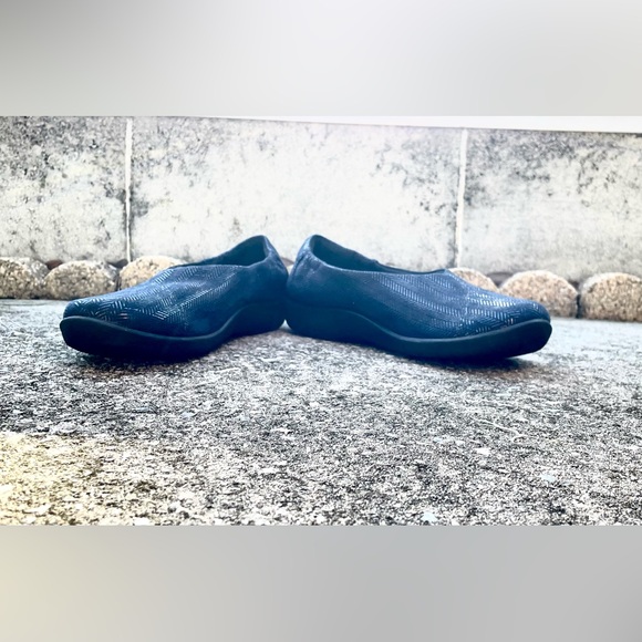 CLARKS Cloudsteppers Ballet Flats - Women's Sz 11M - Blue Fabric Shoes- Stretch - Picture 5 of 8